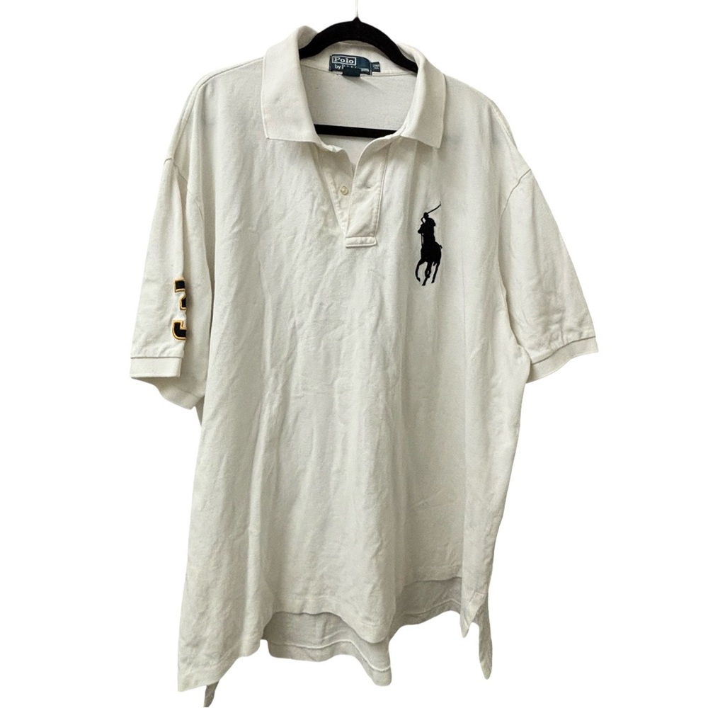 Polo Ralph Lauren Big and Tall White Big Pony Mesh Polo Shirt Men’s Size 2XB